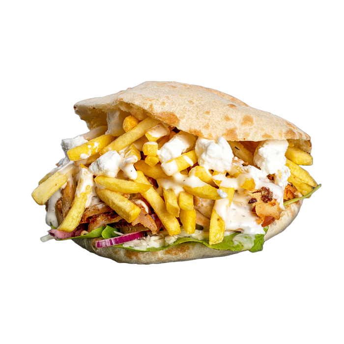 Meniu DONER KEBAB VITĂ CU CARTOFI ȘI FETA Suc